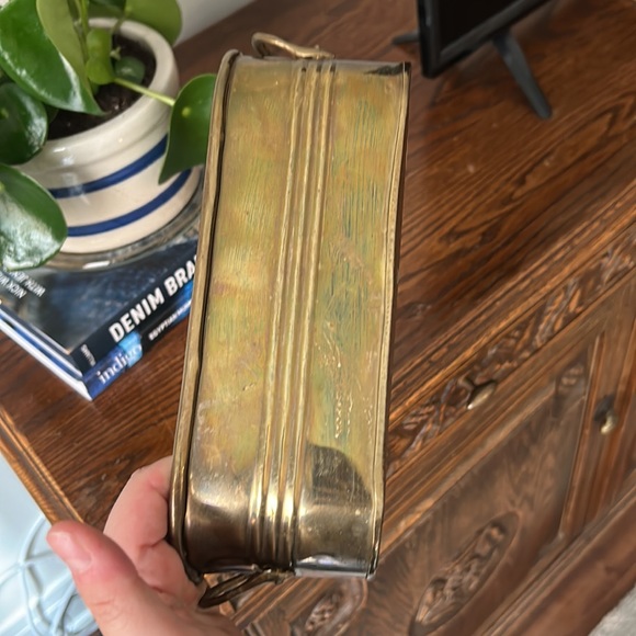 VINTAGE Brass Planter Oval Container Planter - Picture 5 of 11